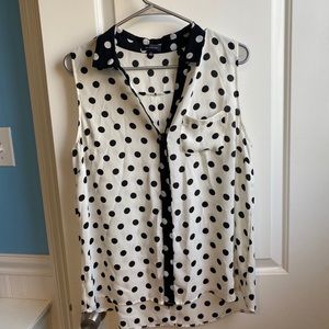 The Limited Polka Dot Vest/Blouse